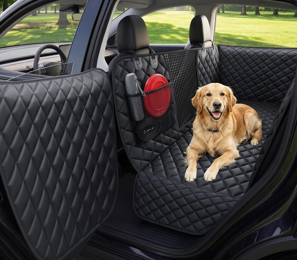 Dog Car Seat Cover for Back Seat, Waterproof Hammock for Car & SUV