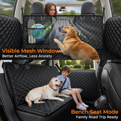 Dog Car Seat Cover for Back Seat, Waterproof Hammock for Car & SUV