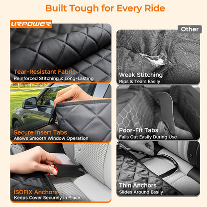 Dog Car Seat Cover for Back Seat, Waterproof Hammock for Car & SUV