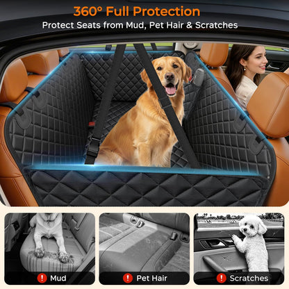 Dog Car Seat Cover for Back Seat, Waterproof Hammock for Car & SUV