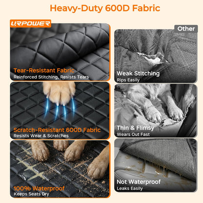 Dog Car Seat Cover for Back Seat, Waterproof Hammock for Car & SUV