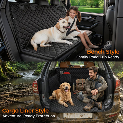 Dog Car Seat Cover for Back Seat, Waterproof Hammock for Car & SUV