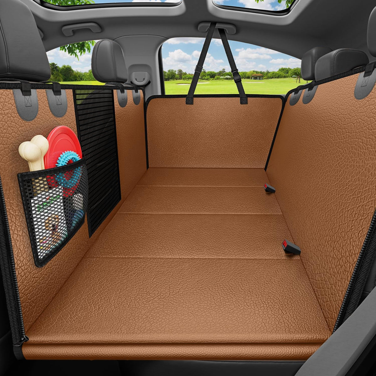 Dog Car Seat Cover for Back Seat, Waterproof Hammock for Car & SUV