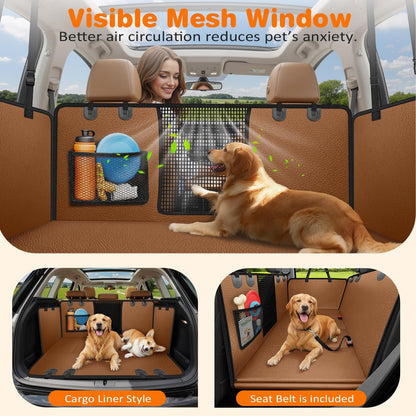 Dog Car Seat Cover for Back Seat, Waterproof Hammock for Car & SUV