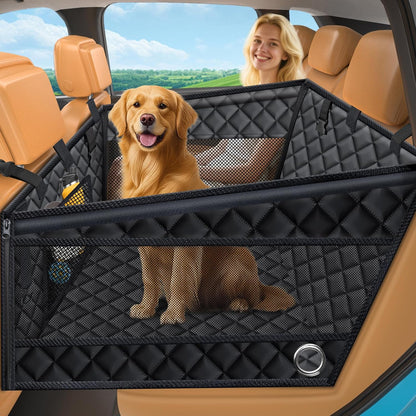 Dog Car Seat Cover for Back Seat, Waterproof Hammock for Car & SUV
