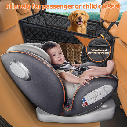 Dog Car Seat Cover for Back Seat, Waterproof Hammock for Car & SUV