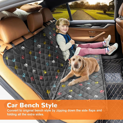 Dog Car Seat Cover for Back Seat, Waterproof Hammock for Car & SUV
