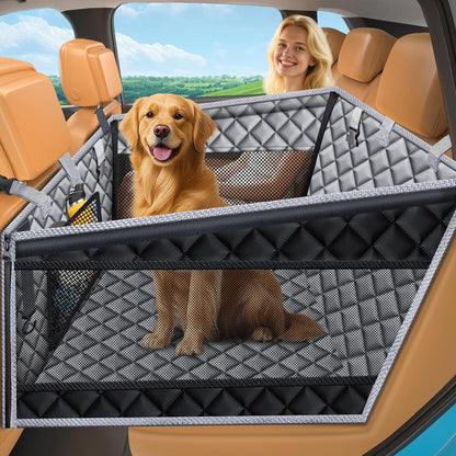 Dog Car Seat Cover for Back Seat, Waterproof Hammock for Car & SUV