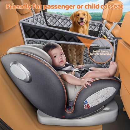 Dog Car Seat Cover for Back Seat, Waterproof Hammock for Car & SUV