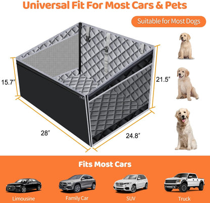 Dog Car Seat Cover for Back Seat, Waterproof Hammock for Car & SUV