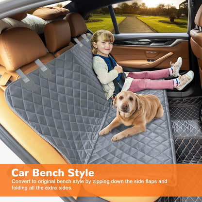 Dog Car Seat Cover for Back Seat, Waterproof Hammock for Car & SUV