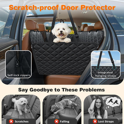 Dog Car Seat Cover for Back Seat, Waterproof Hammock for Car & SUV