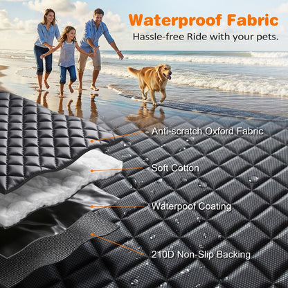Dog Car Seat Cover for Back Seat, Waterproof Hammock for Car & SUV