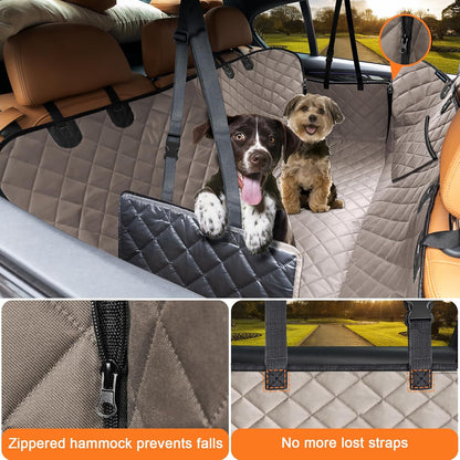 Dog Car Seat Cover for Back Seat, Waterproof Hammock for Car & SUV