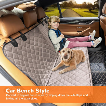 Dog Car Seat Cover for Back Seat, Waterproof Hammock for Car & SUV