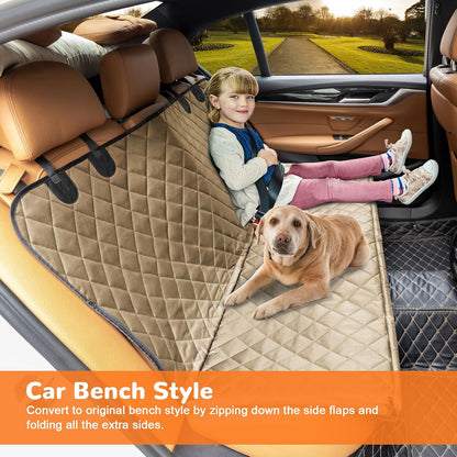 Dog Car Seat Cover for Back Seat, Waterproof Hammock for Car & SUV