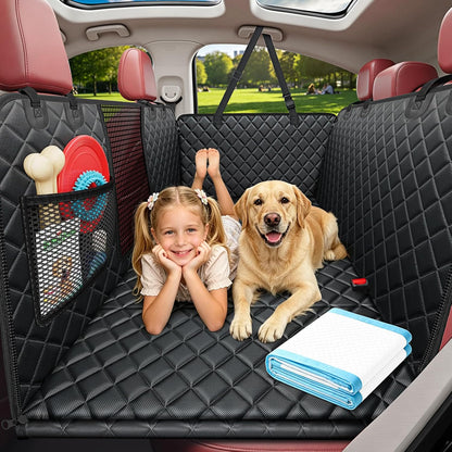 Dog Car Seat Cover for Back Seat, Waterproof Hammock for Car & SUV