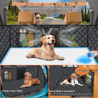 Dog Car Seat Cover for Back Seat, Waterproof Hammock for Car & SUV