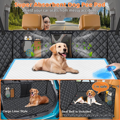 Dog Car Seat Cover for Back Seat, Waterproof Hammock for Car & SUV