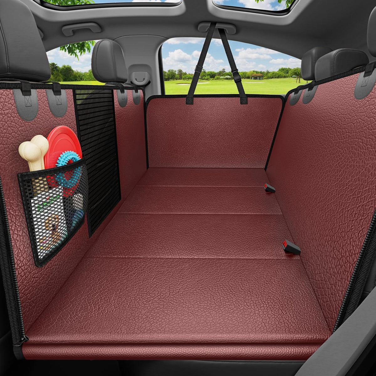Dog Car Seat Cover for Back Seat, Waterproof Hammock for Car & SUV