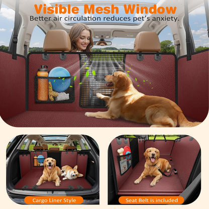 Dog Car Seat Cover for Back Seat, Waterproof Hammock for Car & SUV