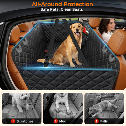 Dog Car Seat Cover for Back Seat, Waterproof Hammock for Car & SUV