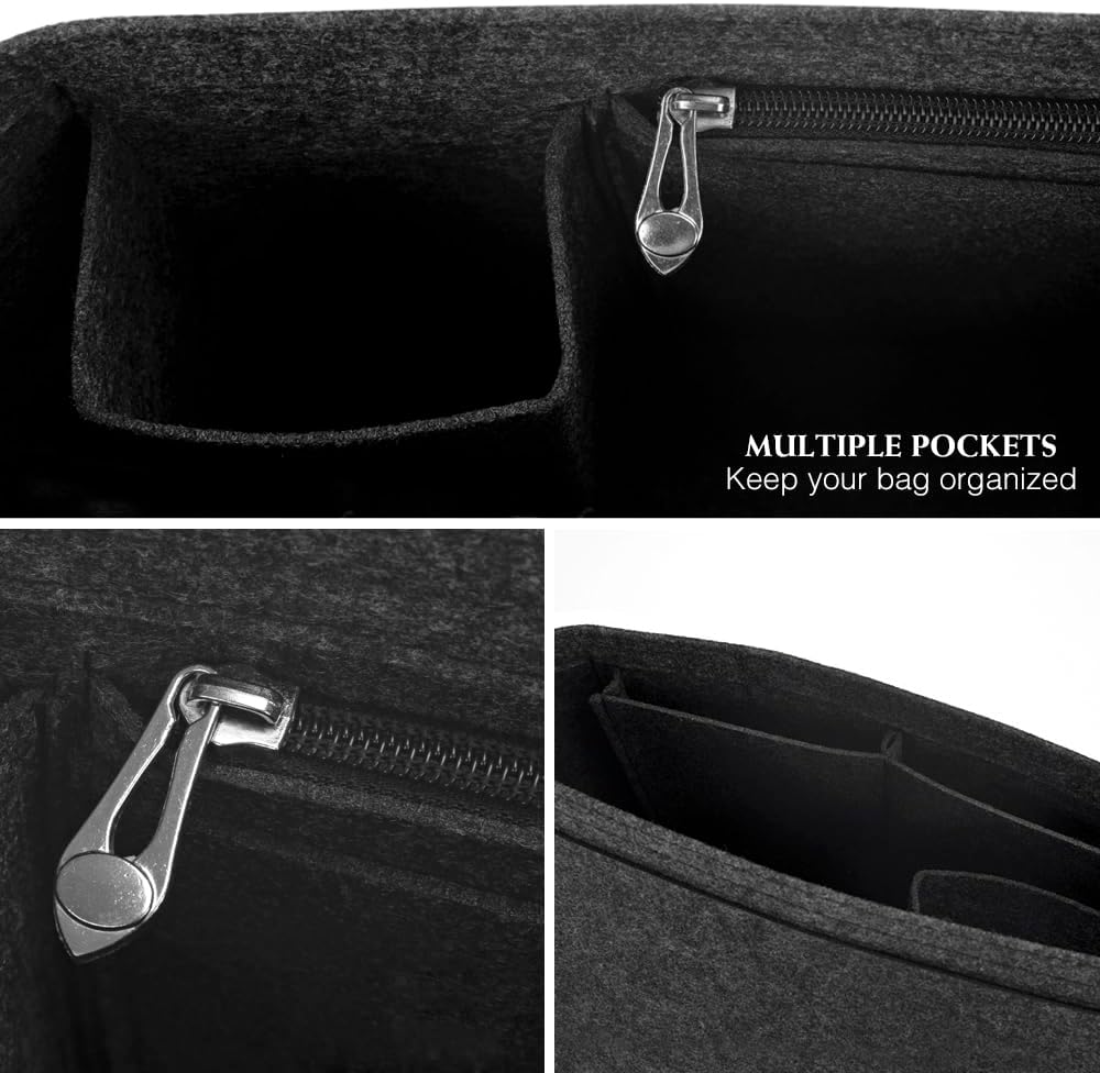 Purse Organizer Insert for Longchamp Le Pliage Handbag Insert (beige, L/11 * 6.69 * 9.84in)