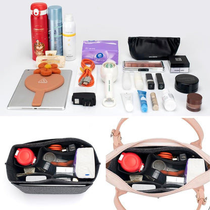 Purse Organizer Insert for Longchamp Le Pliage Handbag Insert (beige, L/11 * 6.69 * 9.84in)