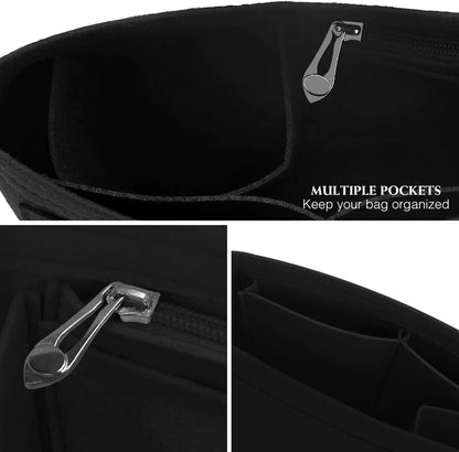 Purse Organizer Insert for Longchamp Le Pliage Handbag Insert (beige, L/11 * 6.69 * 9.84in)