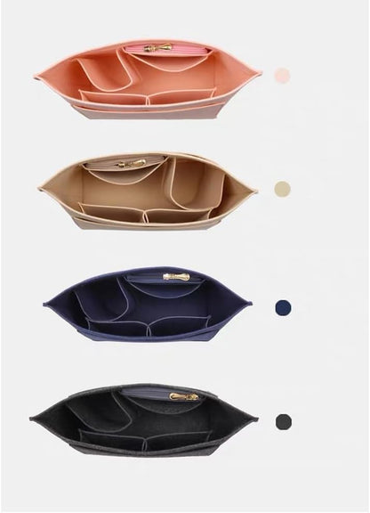 Purse Organizer Insert for Longchamp Le Pliage Handbag Insert (beige, L/11 * 6.69 * 9.84in)