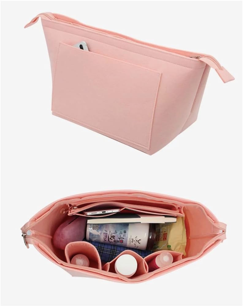 Purse Organizer Insert for Longchamp Le Pliage Handbag Insert (beige, L/11 * 6.69 * 9.84in)