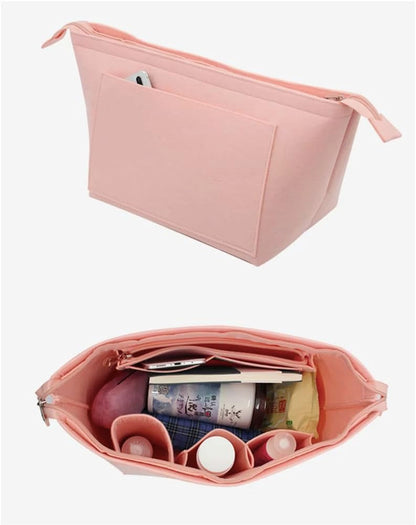 Purse Organizer Insert for Longchamp Le Pliage Handbag Insert (beige, L/11 * 6.69 * 9.84in)