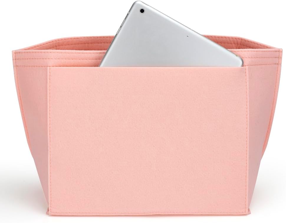 Purse Organizer Insert for Longchamp Le Pliage Handbag Insert (beige, L/11 * 6.69 * 9.84in)