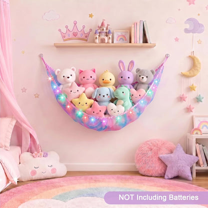 Stuffed Animals Hammock with Remote Control Toy Net Room Decor Storage