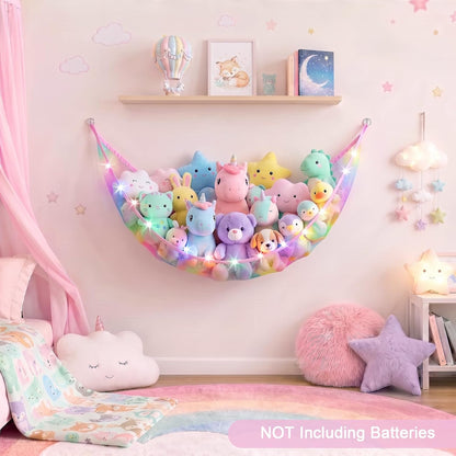 Stuffed Animals Hammock with Remote Control Toy Net Room Decor Storage