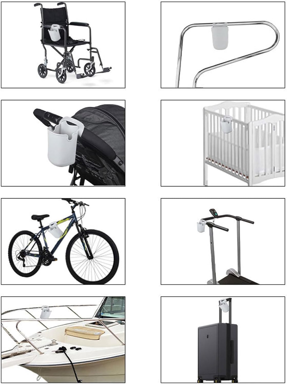 Bike Cup Holder Pushchair/Pram Bottle Silicone Phone Organizers Carriage Handlebar Organizers Infant Silicone Phone Organizer for Treadmill Walker Boats