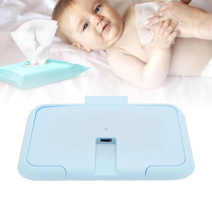 Baby Wet Wipes Warmer, USB Wipes Heater, Constant Temperature Portable Large Capacity Paper Dispenser, Fast and Even Heating for Home and Car (Roseate)