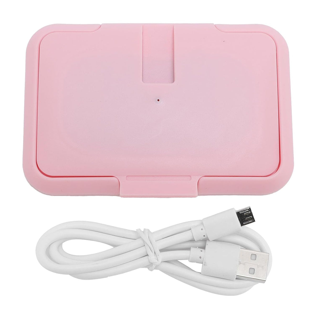 Baby Wet Wipes Warmer, USB Wipes Heater, Constant Temperature Portable Large Capacity Paper Dispenser, Fast and Even Heating for Home and Car (Roseate)