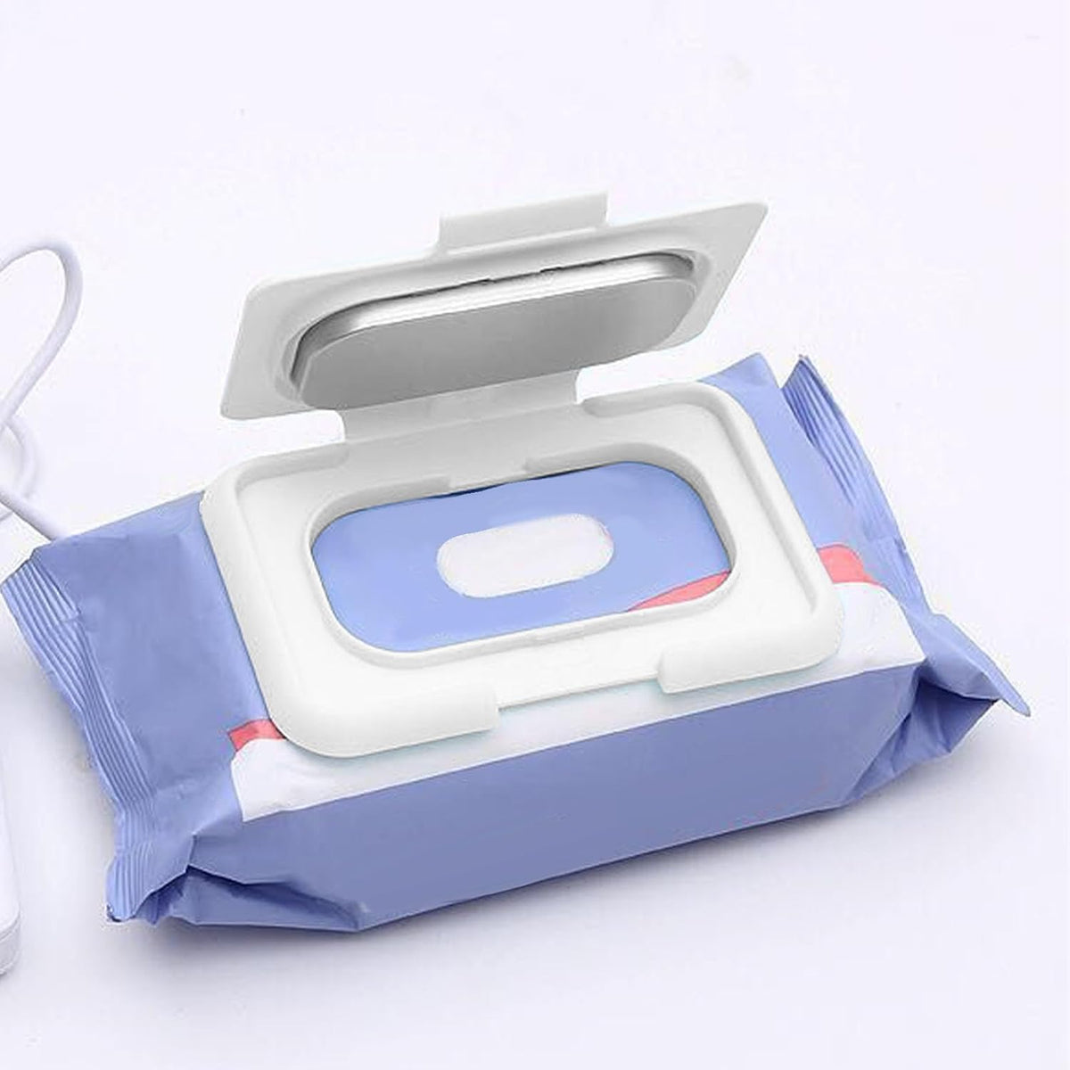 Baby Wet Wipes Warmer, USB Wipes Heater, Constant Temperature Portable Large Capacity Paper Dispenser, Fast and Even Heating for Home and Car (Roseate)