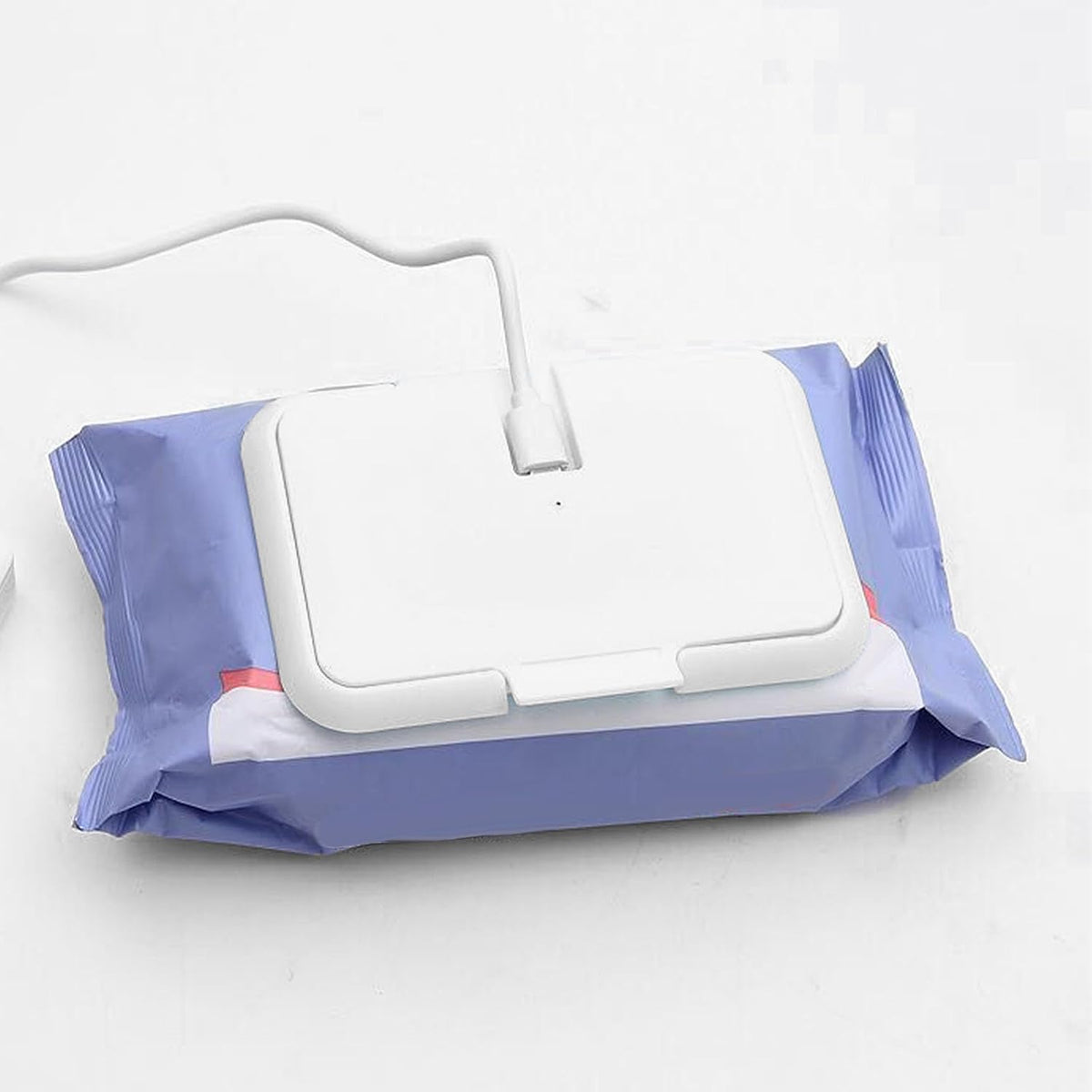 Baby Wet Wipes Warmer, USB Wipes Heater, Constant Temperature Portable Large Capacity Paper Dispenser, Fast and Even Heating for Home and Car (Roseate)