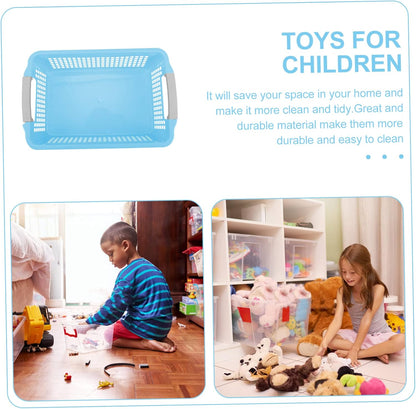Toy Storage Basket for Home Clothes and Children's Toys Blue PP