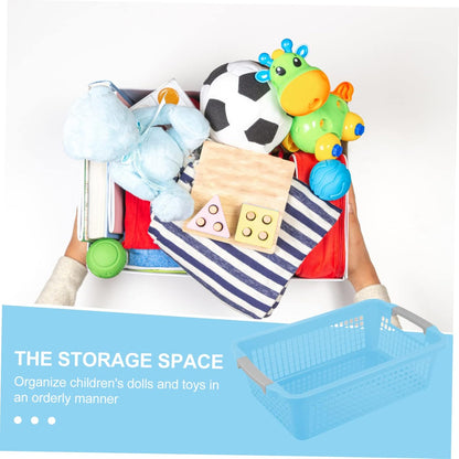 Toy Storage Basket for Home Clothes and Children's Toys Blue PP