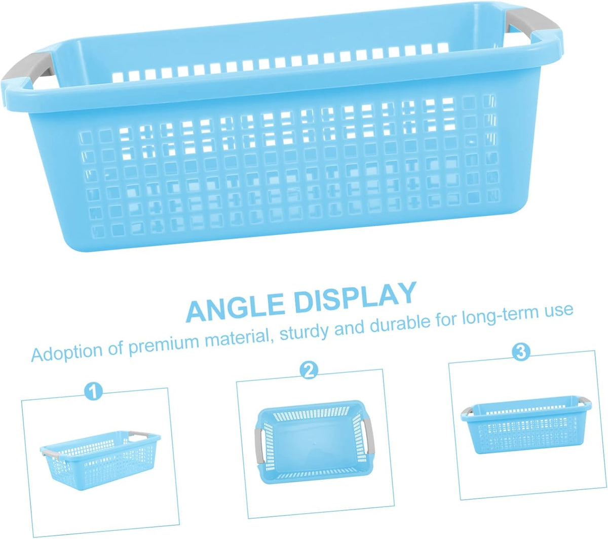 Toy Storage Basket for Home Clothes and Children's Toys Blue PP