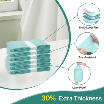 Diaper Pails Refills for De-k-or Mini, 30% Extra Thick Heavy Duty Leak-Proof Liners, Multi-Layer Odor Defense Film, Holds 1980 Diapers, Fresh Scented Baby Changing Essentials