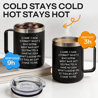Inspirational Gifts for Women Insulated Travel Coffee Mug with Handle | Employee Appreciation Coworkers Female Gift Stainless Cup Positive Affirmation Gifts for Woman Tumbler Camping Mug with Lid