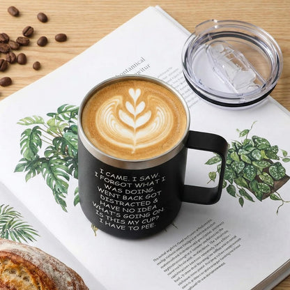Inspirational Gifts for Women Insulated Travel Coffee Mug with Handle | Employee Appreciation Coworkers Female Gift Stainless Cup Positive Affirmation Gifts for Woman Tumbler Camping Mug with Lid