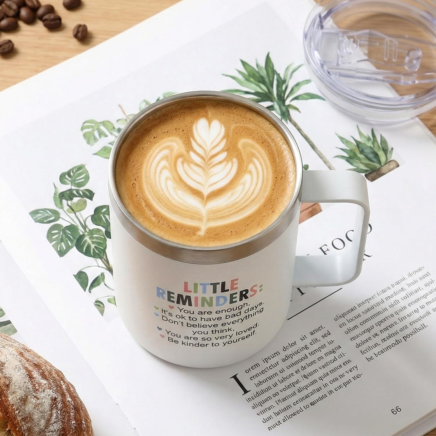 Inspirational Gifts for Women Insulated Travel Coffee Mug with Handle | Employee Appreciation Coworkers Female Gift Stainless Cup Positive Affirmation Gifts for Woman Tumbler Camping Mug with Lid