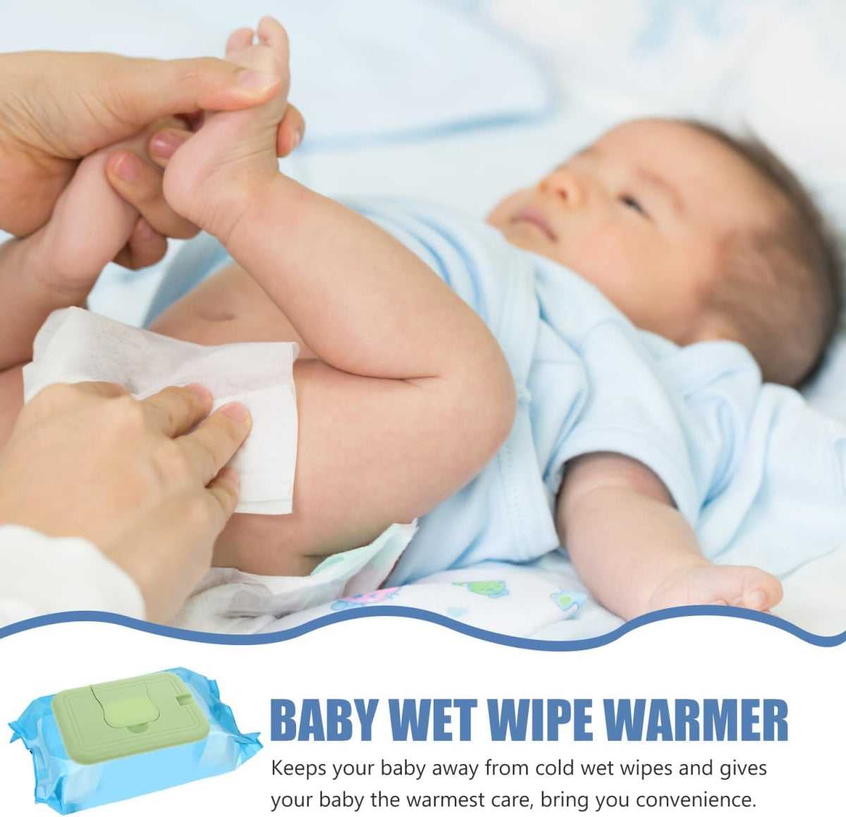 Newborn Diapers Diaper Wipe Warmers, Baby Warmer, Portable Wet Tissue Heater for Home Baby Wipes(Green)