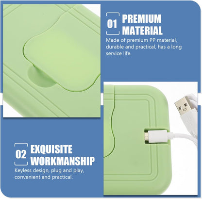 Newborn Diapers Diaper Wipe Warmers, Baby Warmer, Portable Wet Tissue Heater for Home Baby Wipes(Green)