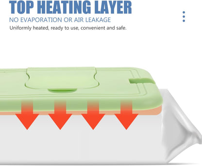 Newborn Diapers Diaper Wipe Warmers, Baby Warmer, Portable Wet Tissue Heater for Home Baby Wipes(Green)